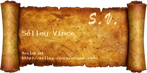 Sélley Vince névjegykártya
